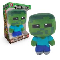 Pelúcia Infantil Filme do Minecraft Zumbi Mojang Studio