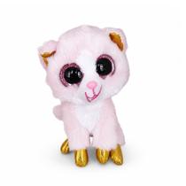 Pelúcia Infantil Gatinho Fofo Amigo Peludinho Rosa e Dourado para Presente Pelúcia Infantil Gatinho Fofo Amigo Peludinho Rosa e Dourado para Presente