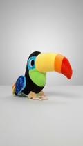 Pelúcia Infantil Interativa Tucano com Mordedor