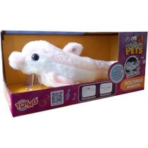 Pelúcia Interativa Golfinho Rosa com Luzes Som Playfull Pets