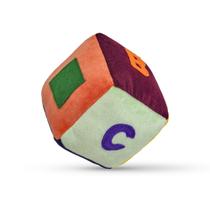 Pelúcia Interativa Infantil Cubo Dado Plush Com Chocalho Barulhinho Tecido Macio Antialergico Bebe Infantil Menino Menina