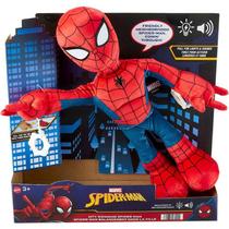 Pelúcia Interativa Marvel Spider-Man 34Cm - Com Luz Som e Movimento - Homem-Aranha - Mattel - HHW54
