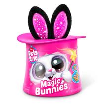 Pelúcia Interativa - Pets Alive Magic Bunnies - Coelho Preto - Candide Pelúcia Interativa - Pets Alive Magic Bunnies - Coelho Preto - Candide