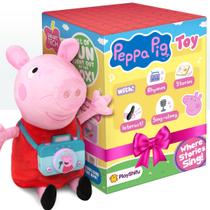 Pelúcia Interativa Shifu Peppa Pig para Contação de Histórias, 3 a 6 anos