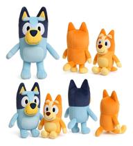 Pelúcia Kit 2 Peças Bluey Bingo Urso 25cm Antialérgico