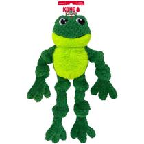 Pelucia Kong Knots Frog Brinquedo Sapo Com Apito e Corda Para Cachorro Grande