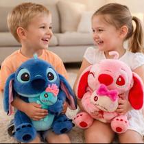 Pelúcia Lilo Stitch Com Boneca Xepa Azul Rosa Gigante Infantil Juvenil Kids Promo
