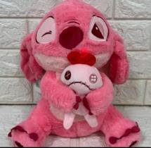 Pelúcia Lilo Stitch Rosa Com Boneca Xepa Scrump 30cm Antialérgico