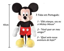 Pelúcia Mickey Mouse Boneco Disney C/ Som