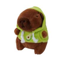 Pelúcia Mini Capivara com Moletom Verde Macia, Fofa e Divertida para Crianças Pelúcia Mini Capivara com Moletom Verde Macia, Fofa e Divertida para Crianças