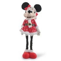 Pelúcia Natal Minnie Mamãe Noel Pernas Retrátil - Disney