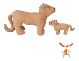 Pelúcia Onça Sussuarana Grávida com Filhote - Coleção Bichos Grávidos da Bichos de Pano