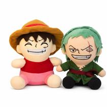 Pelúcia One Piece Luffy e Zoro 20cm Boneca Anime Kawaii Presente Fofo