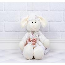 Pelucia ovelha fufy 26 cm - vestido com lese floral