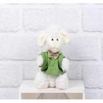 Pelucia ovelha mini 10 cm - camiseta e gravata liso