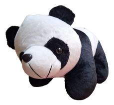 Pelucia Panda Grande Urso Ursinho 40 Cm Comprimento Fofo Pelucia Panda Grande Urso Ursinho 40 Cm Comprimento Fofo