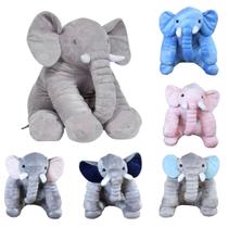 Pelúcia Para Bebê Elefante News Almofada Travesseiro Menino Menina 60 cm