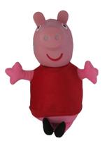 Pelúcia Peppa Pig 30Cm Brinquedo Vestido Vermelho