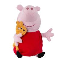Pelúcia Peppa Pig Original 25cm com Ursinho Teddy Sunny Brinquedos
