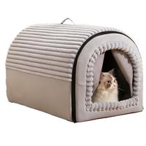 Pelúcia Pet House Winter Warmth para gatos e cães pequenos, cinza