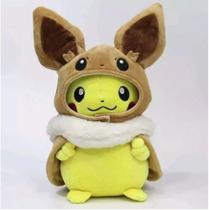 Pelúcia Pikachu Cosplay Eevee Pokémon 26cm Pelúcia Pikachu Cosplay Eevee Pokémon 26cm