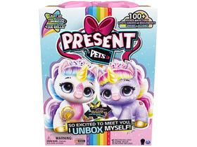 Pelúcia Present Pets Unicórnio Emite Som