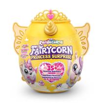 Pelúcia Rainbocorns Princesa Fada Surpresa Serie 6 Grande Tiara Dourada F0129-3 Fun