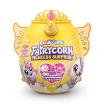Pelúcia Rainbocorns Princesa Fada Surpresa Serie 6 Grande Tiara Dourada F0129-3 Fun