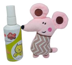 Pelúcia Ratinho com Catnip mais Catnip Líquido Spray 100ml