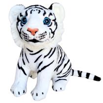 Pelúcia Realista Onça Leão Tigre 30cm Filhote Safari Nicho