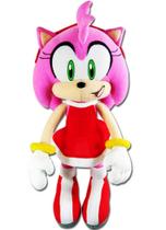 Pelúcia Recheada Sonic The Hedgehog Amy Rose 9' Vermelho com Vestido