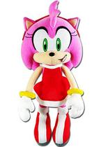 Pelúcia Recheada Sonic The Hedgehog Amy Rose 9' Vermelho com Vestido - Great Eastern Entertainment