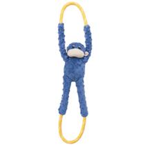 Pelúcia RopeTugz Monkey Zippypaws Brinquedo Macaco Cabo de Guerra com Apito Para Cães - Azul