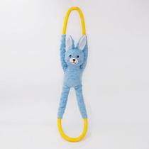 Pelúcia RopeTugz Zippypaws Brinquedo Cabo de Guerra Coelho com Apito Para Cães