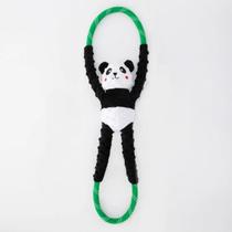 Pelúcia RopeTugz Zippypaws Brinquedo Cabo de Guerra Panda com Apito Para Cães