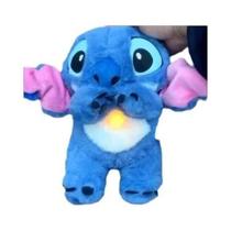 Pelúcia Rosa Lilo & Stitch 2024 Nova Respirável Kawaii Calma Com Música E Luz Brinquedo De Dormir
