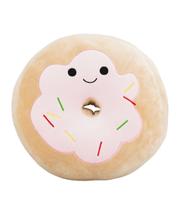 Pelúcia Rosquinha Morango com Rosto 32cm Almofada Divertida Infantil