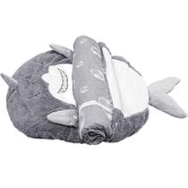 Pelucia saco de dormir 3 em 1 tubarao bbr