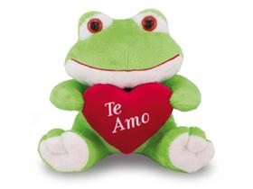 Pelúcia Sapinho Frog Love com Coração 32cm Anti-alérgico Pelúcia Sapinho Frog Love com Coração 32cm Anti-alérgico