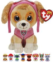 Pelúcia Skye Ty Beanie Boos da Patrulha Canina Cerca de 15 Cm