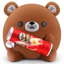 Pelúcia snackles 35cm - urso terry com pringles - candide
