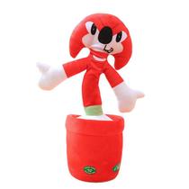 Pelúcia Sonic Knuckles Canta e Dança 33 cm Vermelha para Crianças Pelúcia Sonic Knuckles Canta e Dança 33 cm Vermelha para Crianças