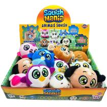Pelúcia Squish Mania Animais Caixa Display com 12
