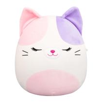 Pelúcia Squishmallows Nell Gata Calico Rosa e Roxa 20 cm