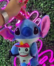 Pelúcia Stitch E Angel Com Boneca Xepa 25cm Fofa kwaii