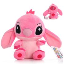 Pelúcia Stitch Rosa Angel Boneco Filme Lilo E Stitch Disney