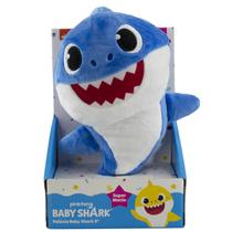 Pelúcia Super Macia Papai Tubarão - Baby Shark - Sunny Brinquedos