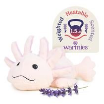 Pelúcia terapêutica Warmies Pink Axolotl com 33 cm de peso