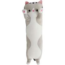 Pelúcia Travesseiro Gato 70cm Cinza CAA0060 - CAA Toys Pelúcia Travesseiro Gato 70cm Cinza CAA0060 - CAA Toys