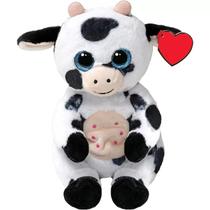 Pelucia Ty 20cm Beanie Bellies Olhos Grandes Com Gliter - Branco/Preto - Herdly